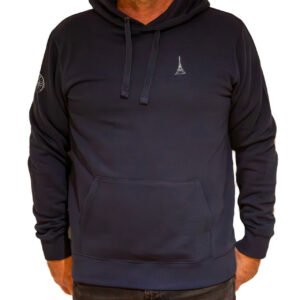 Sweat à capuche homme bleu marine Tour Eiffel Eskise
