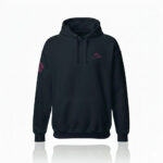 pack shot Sweat à capuche homme bleu marine mont st michel rose Eskise