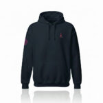 pack shot Sweat à capuche homme bleu marine tour eiffel rose Eskise